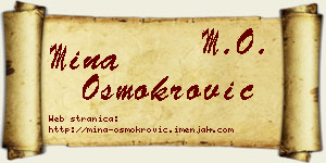 Mina Osmokrović vizit kartica